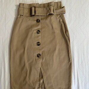 H&M Women's Tan and Cream Skirt
